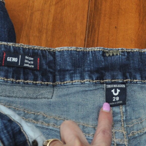 True Religion Super-T Large Stitch Geno Relaxed Slim Blue 29 - Picture 10 of 14